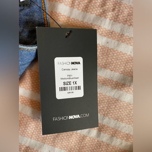 Knee slit medium blue jeggings - Picture 5 of 5